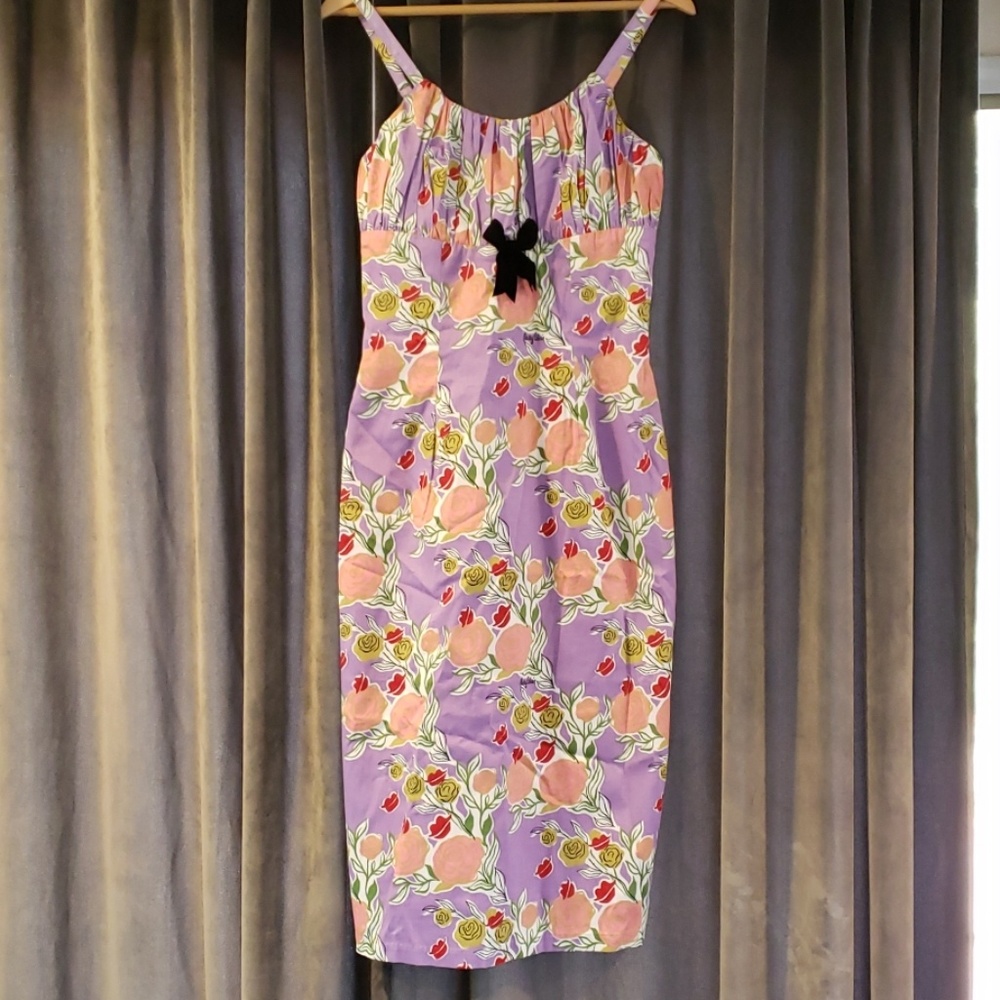 Pinup Couture Evangeline dress L Mary Blair Lips